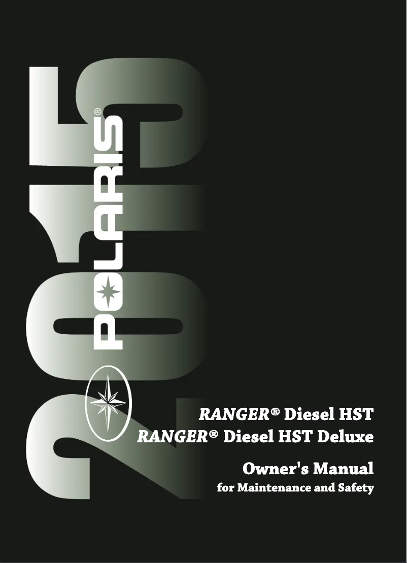 Imagen de la primera página del manual del dispositivo Ranger Diesel HST (2015)