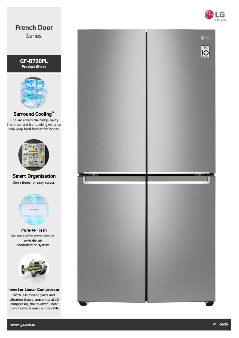 Imagen de la primera página del manual del dispositivo GF-B730PL