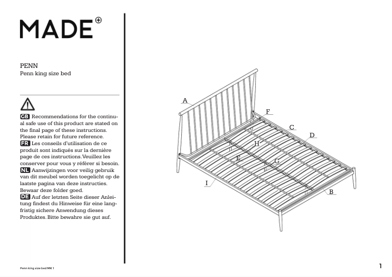 Imagen de la primera página del manual del dispositivo Penn