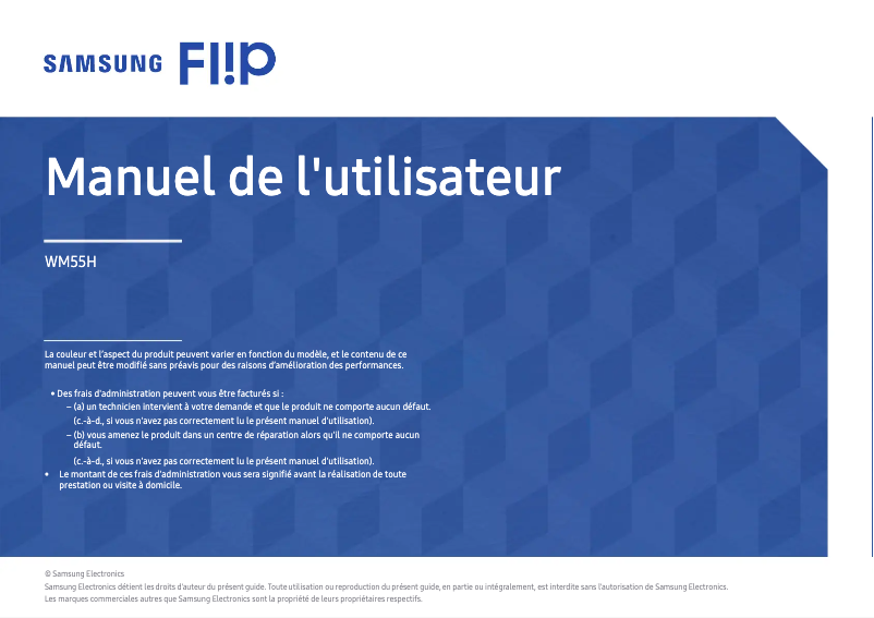 Imagen de la primera página del manual del dispositivo WM55H