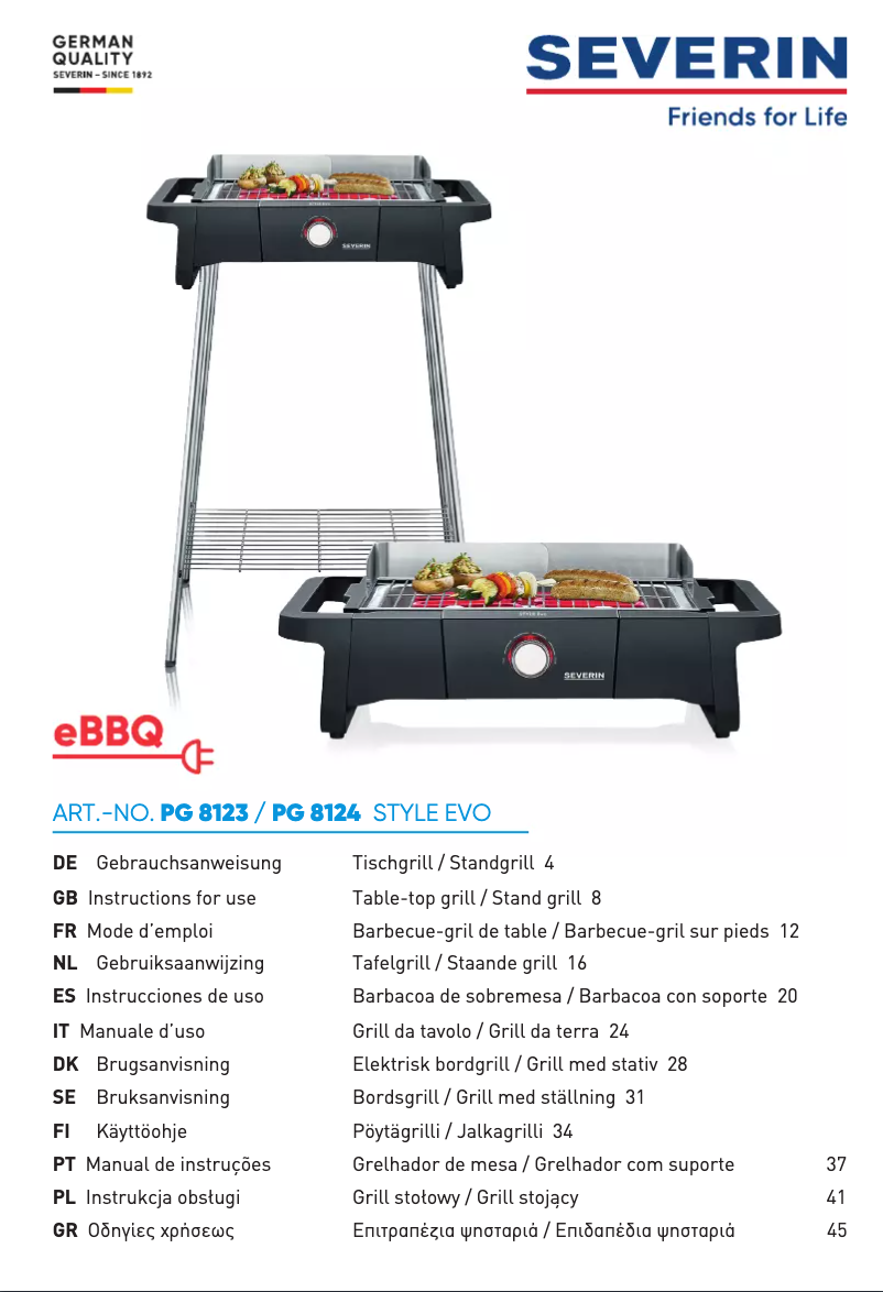 Página nº 1 - Manual de usuario Severin Style Evo PG 8123