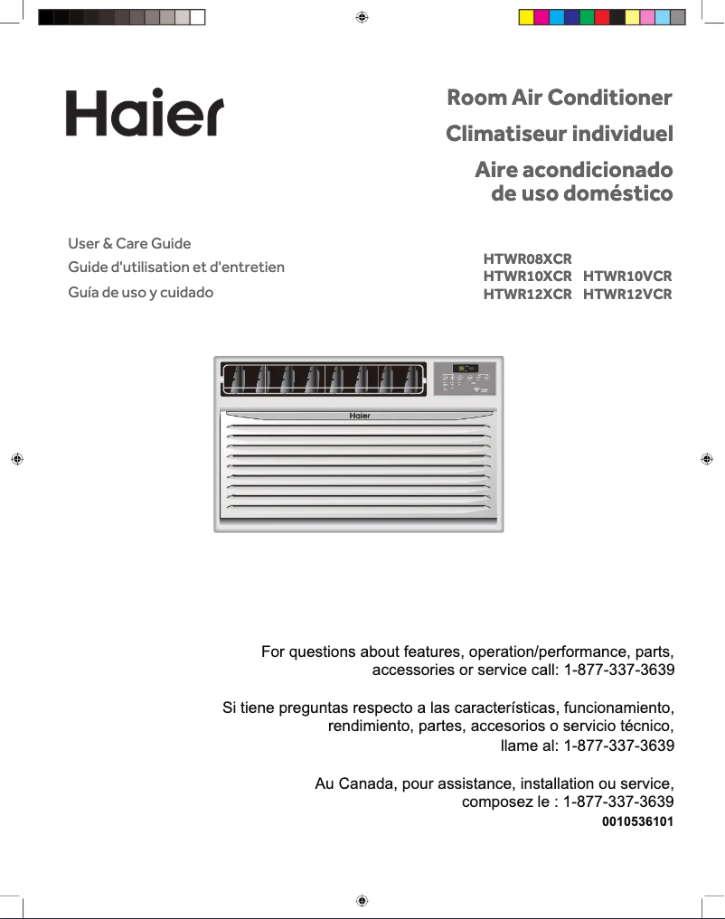 Página 1 del manual Manual de uso y mantenimiento Haier HTWR08XCR