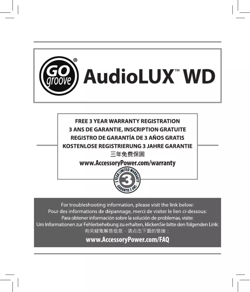 Página nº 1 - Manual de usuario GOgroove AudioLUX WD