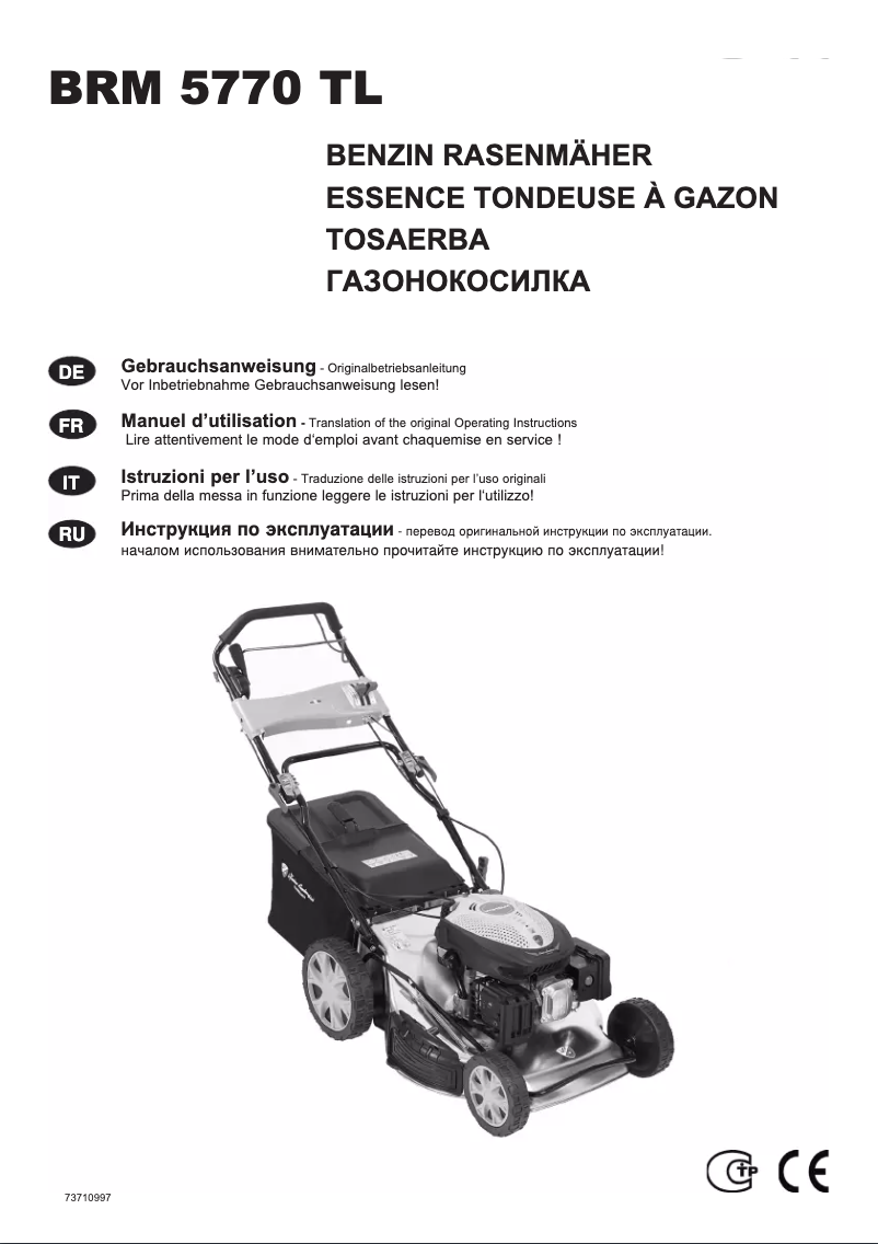 Imagen de la primera página del manual del dispositivo BRM 5770 TL