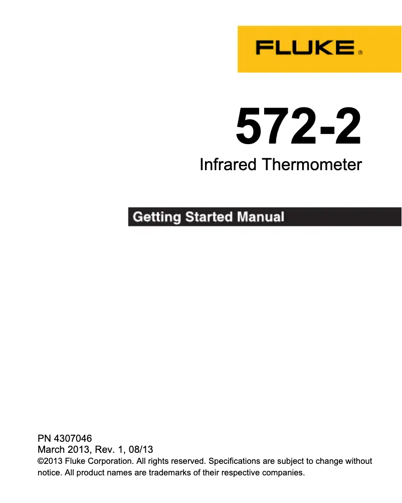 Página 1 del manual Manual de usuario Fluke 572-2