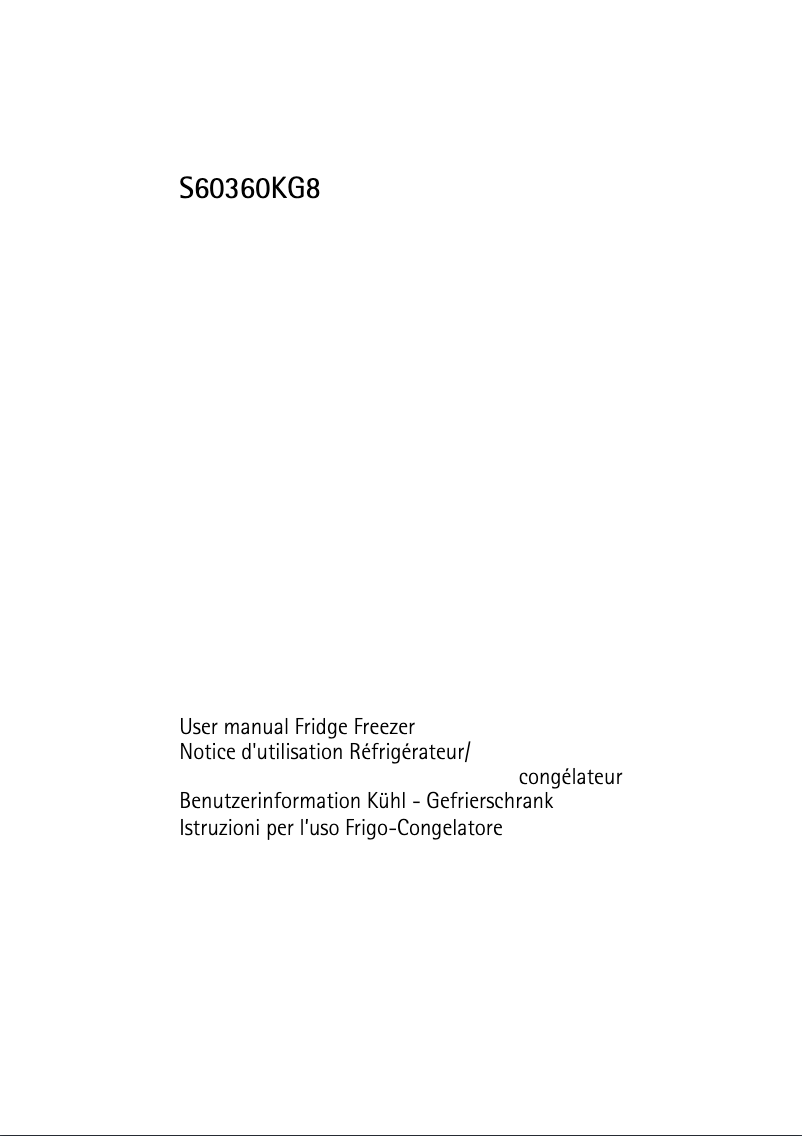 Imagen de la primera página del manual del dispositivo S 60360 KG8