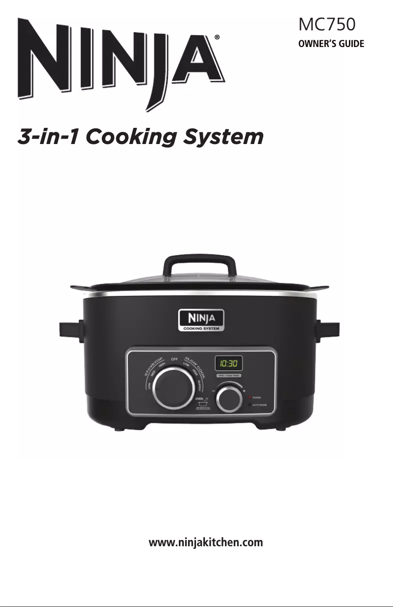 Página nº 1 - Manual de usuario Ninja 3-in-1 Cooking System MC750