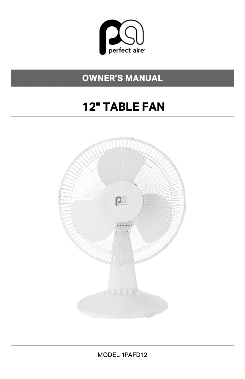 Imagen de la primera página del manual del dispositivo 1PAFD12