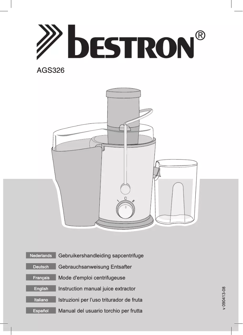 Página 1 del manual Manual de usuario Bestron AGS326