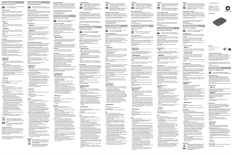 Imagen de la primera página del manual del dispositivo ZBPB10BK