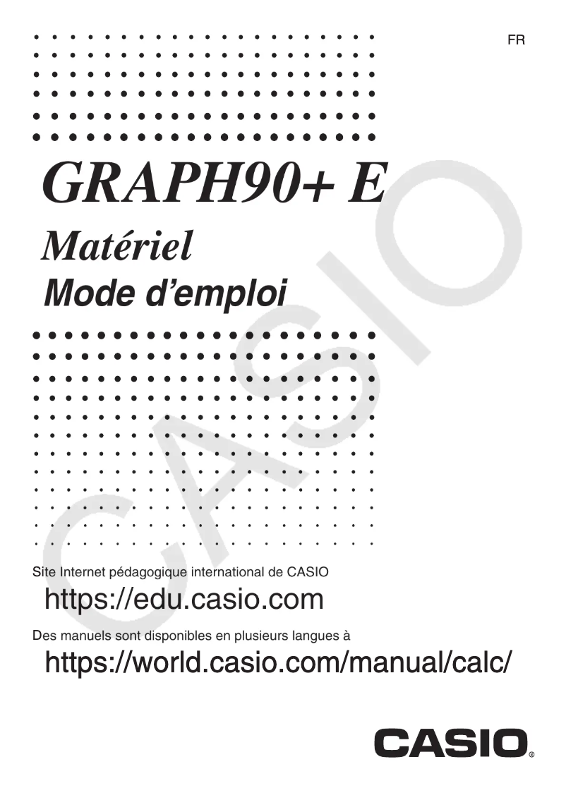 Página 1 del manual Manual de usuario Casio Graph 90+E