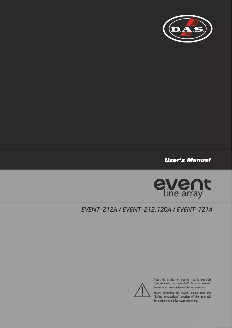 Imagen de la primera página del manual del dispositivo Event-121A