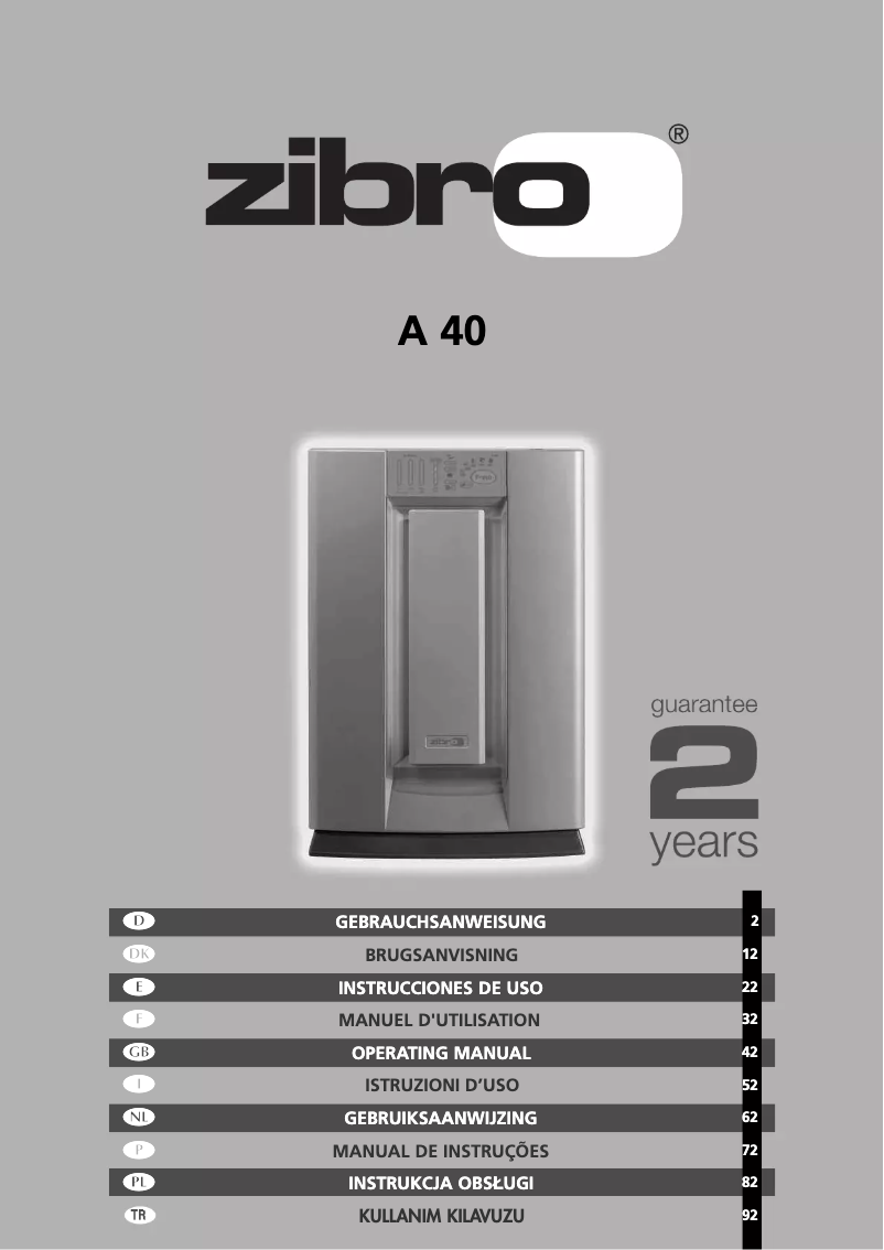 Página 1 del manual Manual de usuario Zibro A 40