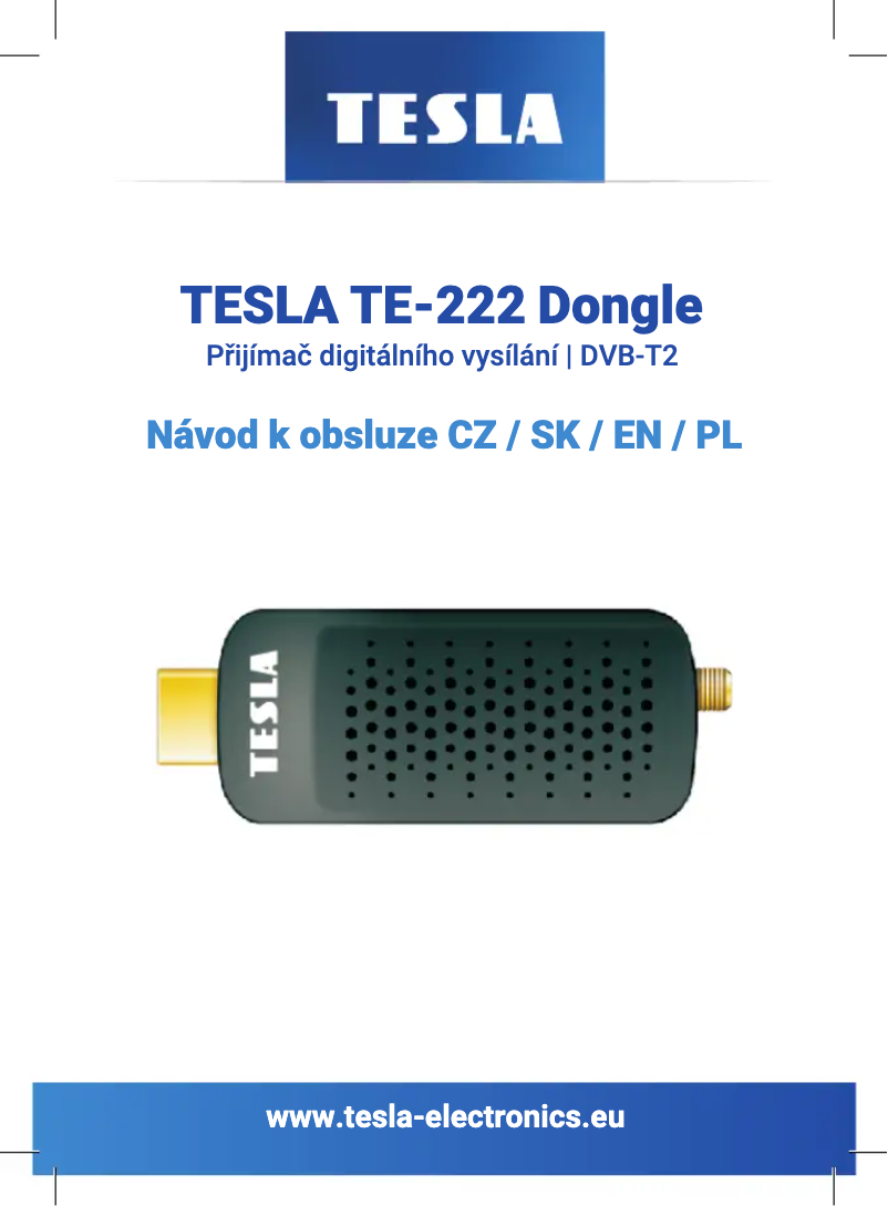 Página 1 del manual Manual de usuario Tesla TE‒222