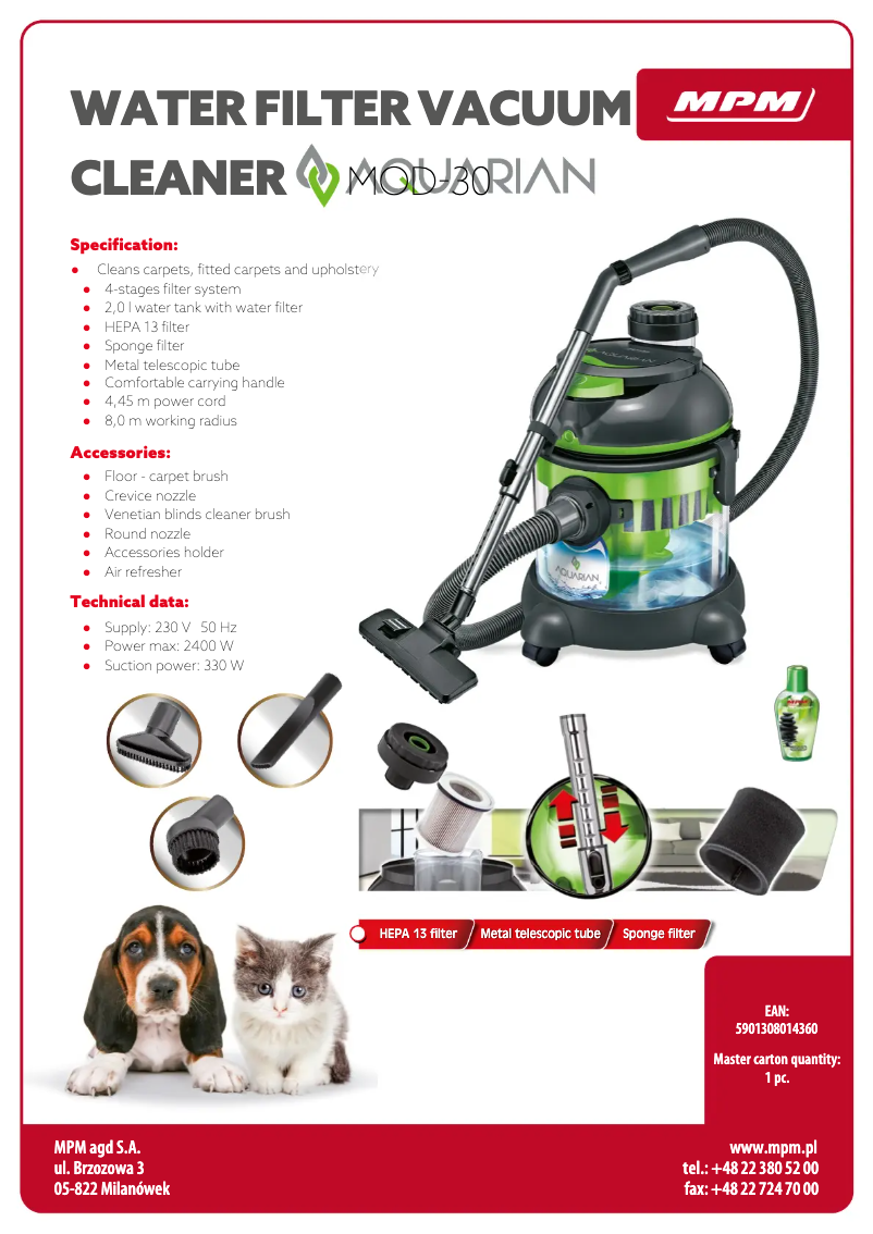 Página 1 del manual Ficha técnica MPM MOD-30