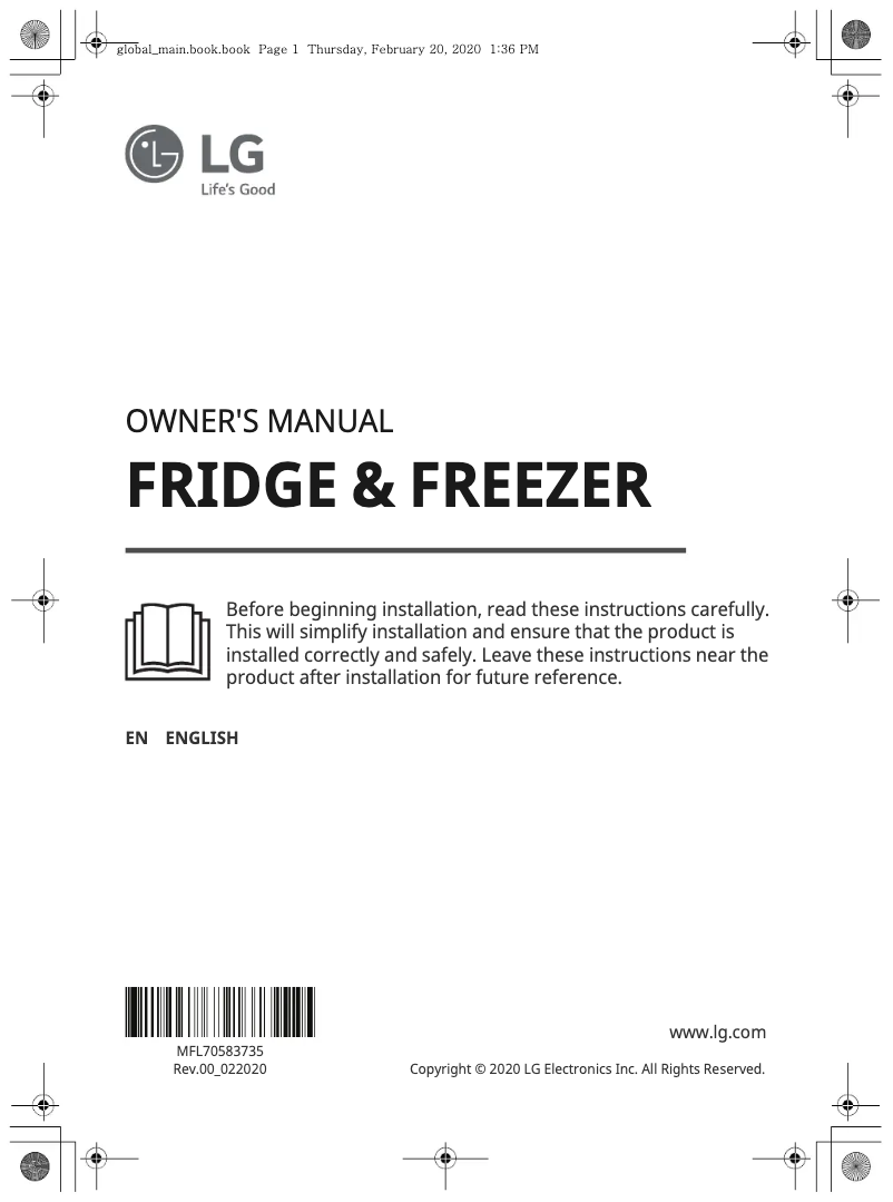 Imagen de la primera página del manual del dispositivo GC-B247JEDV