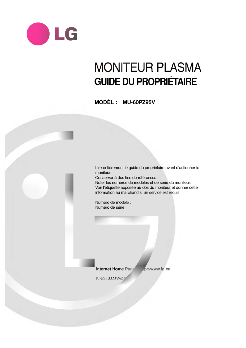 Página 1 del manual Manual de usuario LG MU-60PZ95V