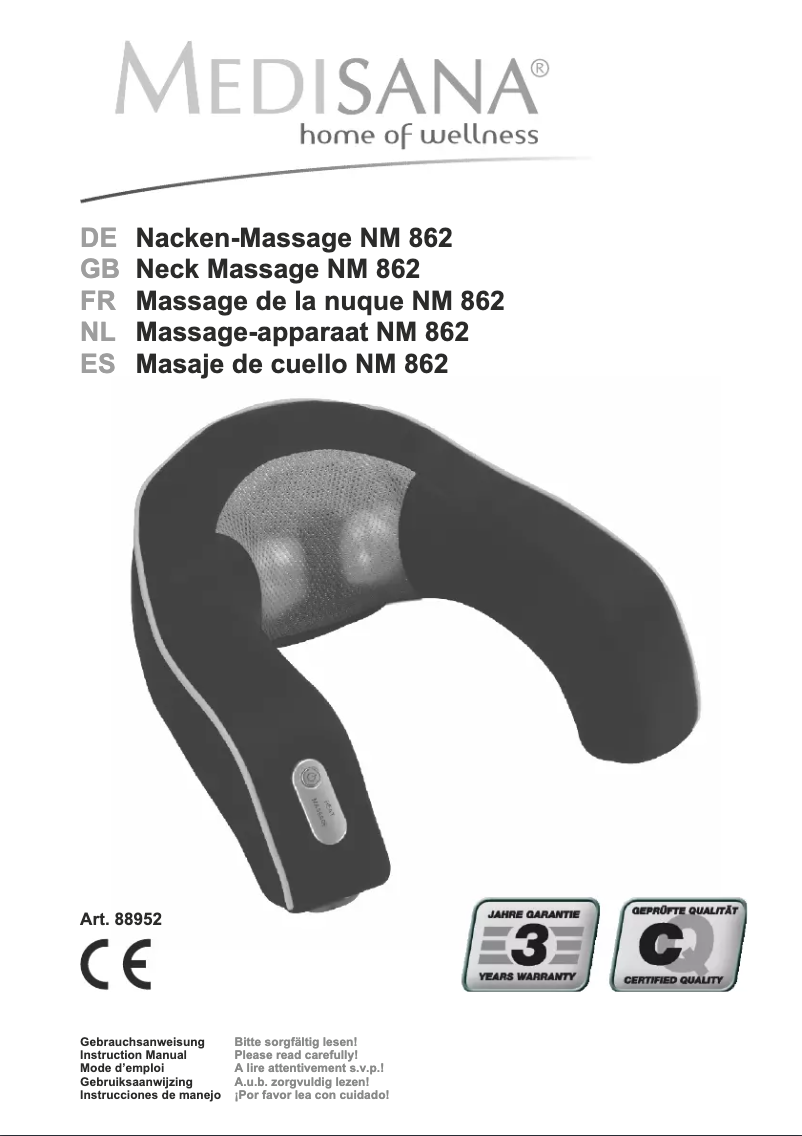 Página 1 del manual Manual de usuario Medisana NM 862