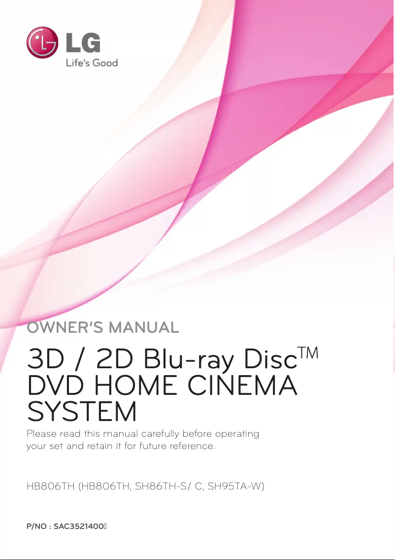 Página nº 1 - Manual de usuario LG HB806TH