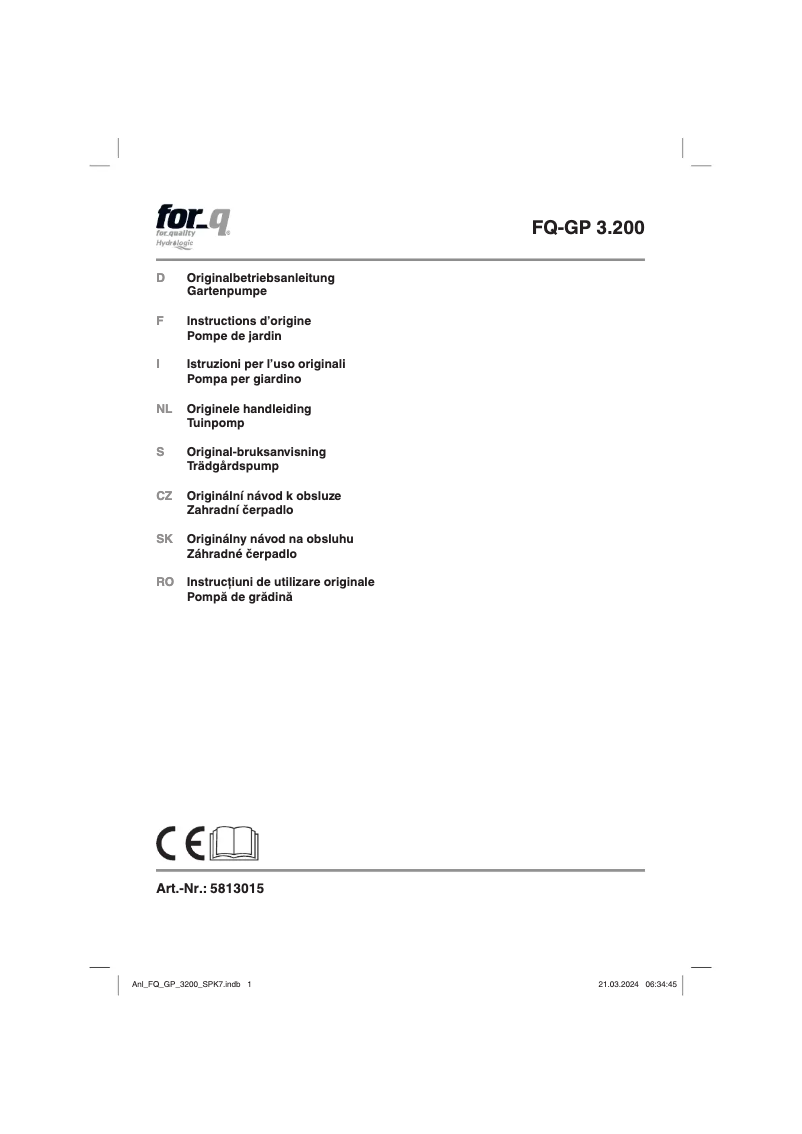 Imagen de la primera página del manual del dispositivo FQ-GP 3.200