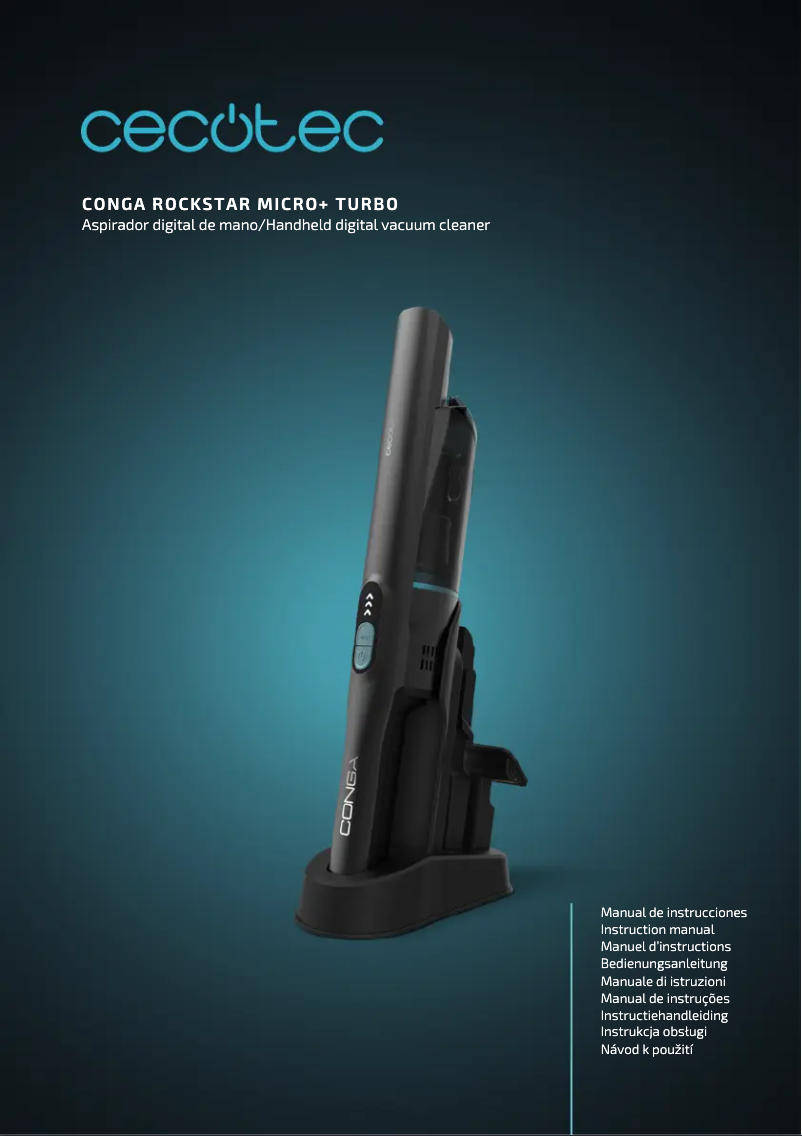 Imagen de la primera página del manual del dispositivo Conga Rockstar Micro+ Turbo