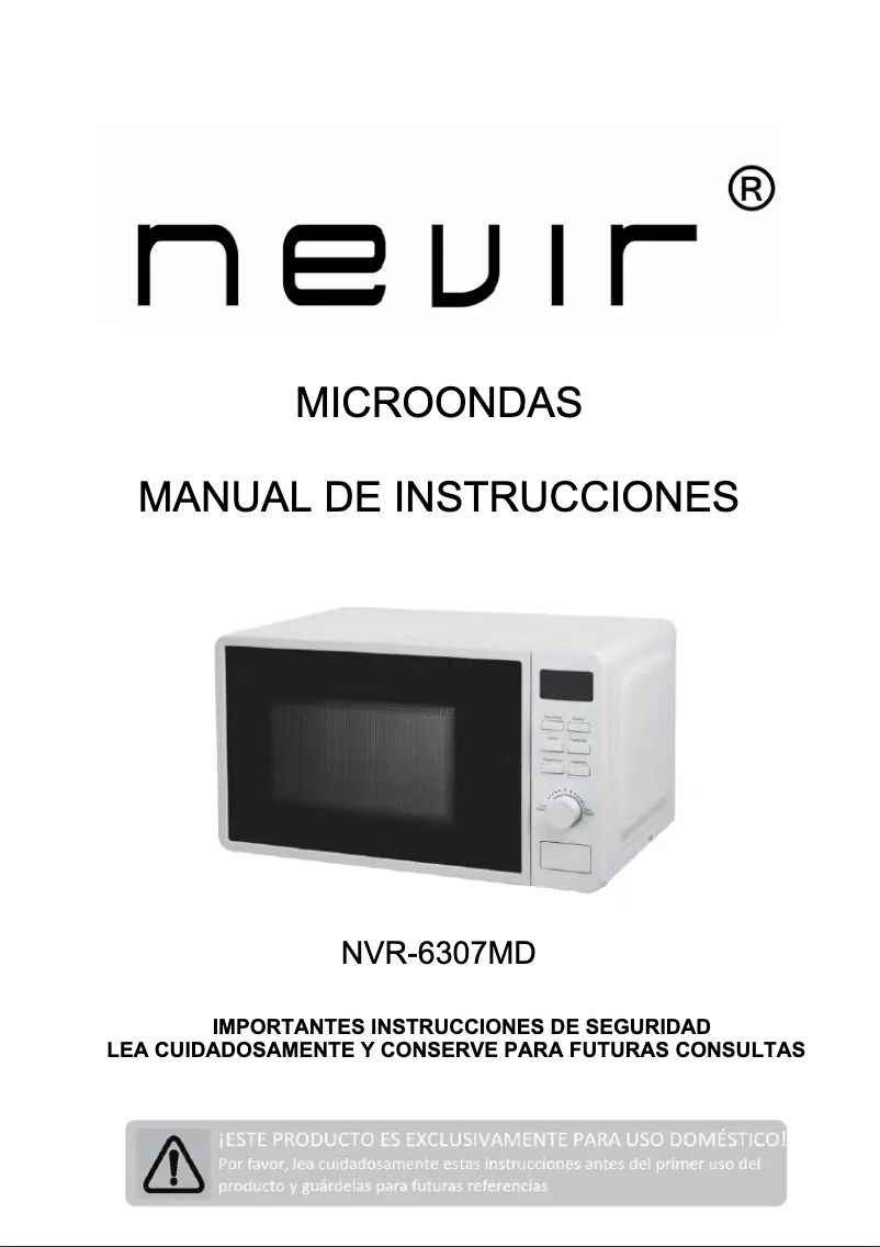 Imagen de la primera página del manual del dispositivo NVR-6307MD