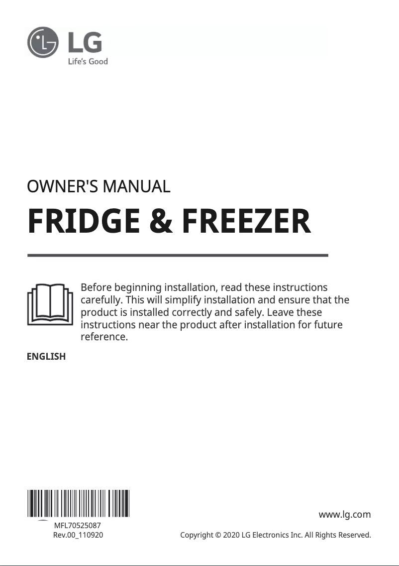 Página 1 del manual Manual de usuario LG GC-X22FTQLL