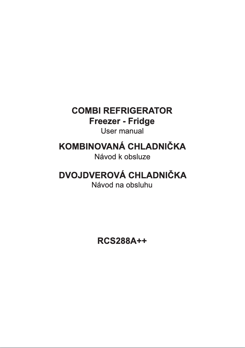 Página 1 del manual Manual de usuario Romo RCS288A++