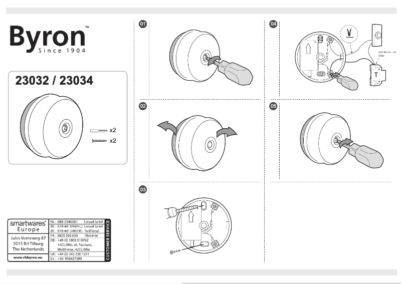 Imagen de la primera página del manual del dispositivo DBW-23034