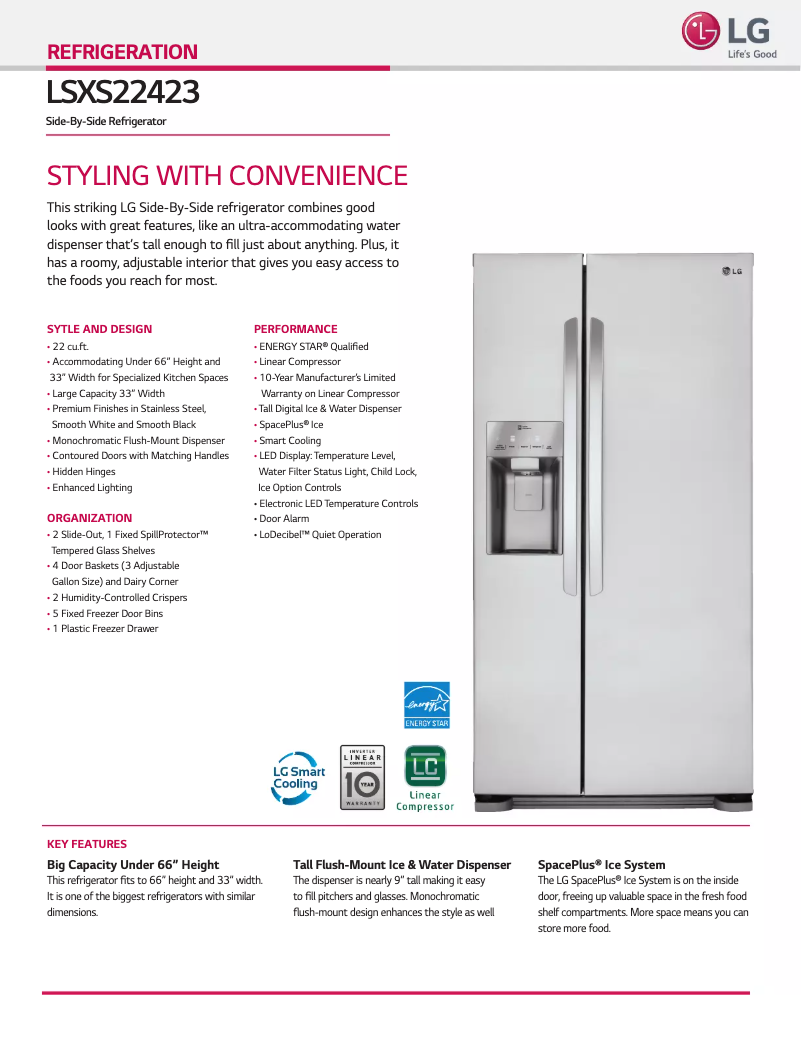 Imagen de la primera página del manual del dispositivo LSXS22423