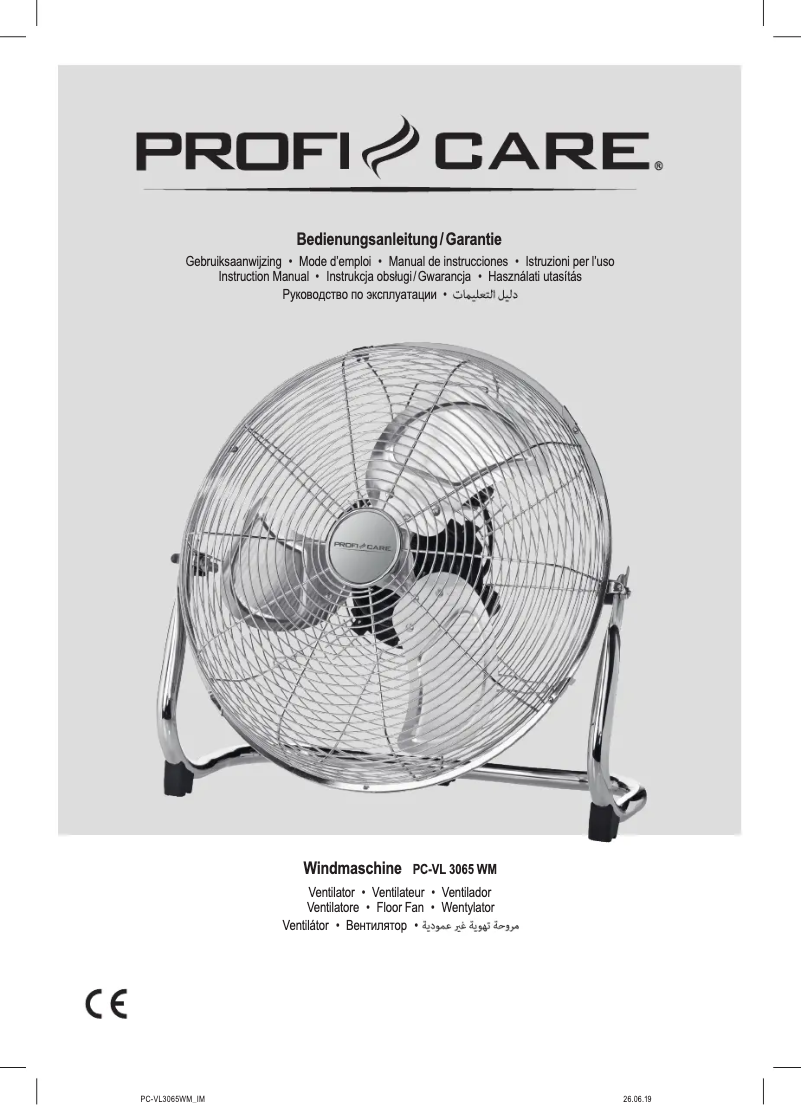 Imagen de la primera página del manual del dispositivo PC-VL 3065 WM