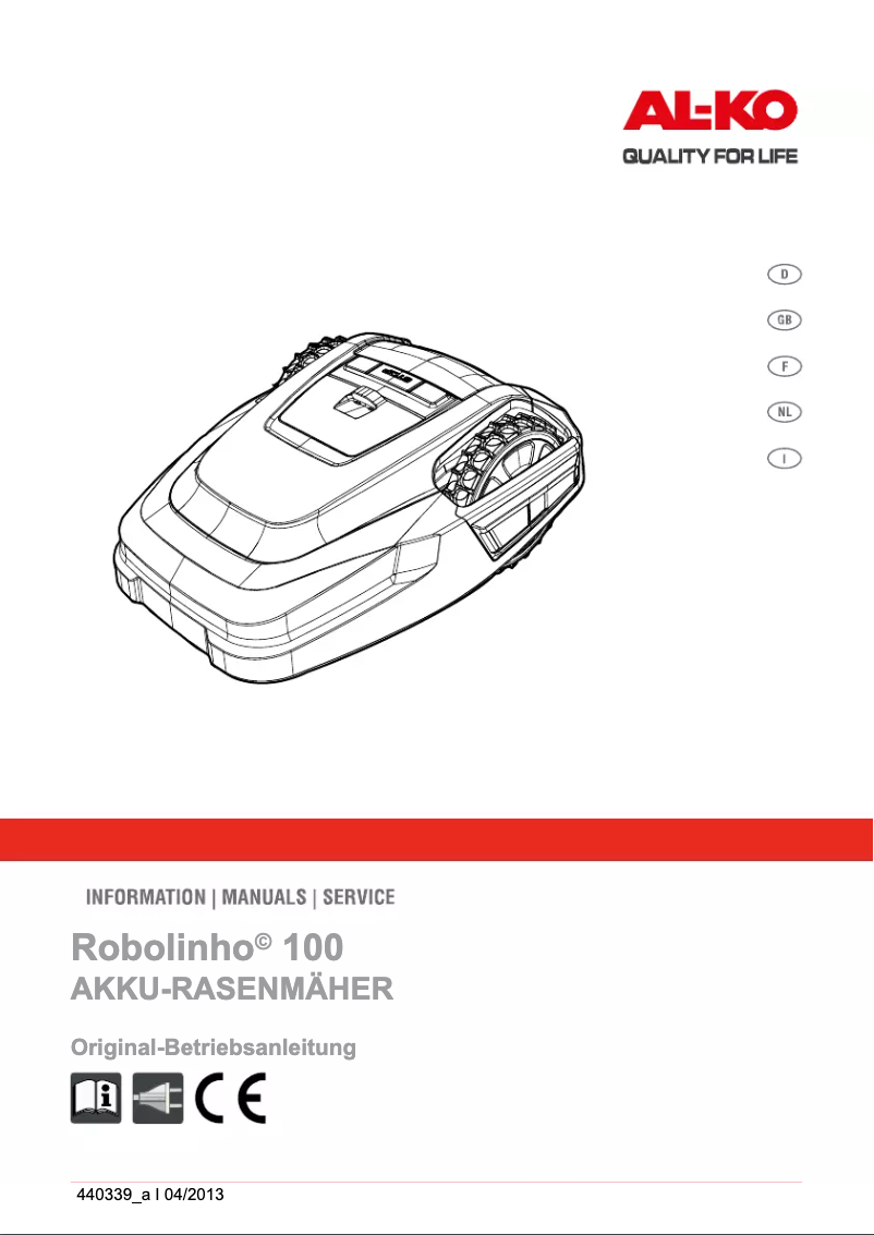 Página 1 del manual Manual de usuario AL-KO Robolinho 100