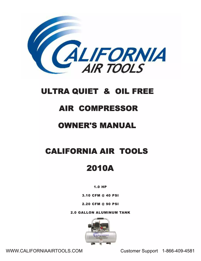 Página 1 del manual Manual de usuario California Air Tools 2010A
