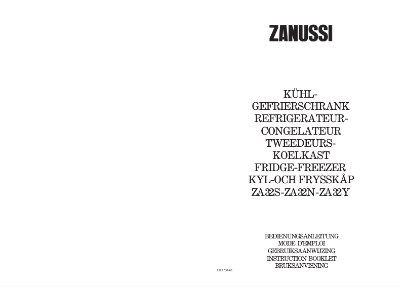 Página 1 del manual Manual de usuario Zanussi ZA 32 w