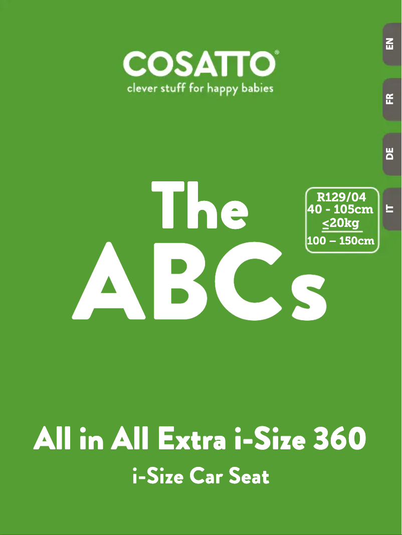 Página 1 del manual Manual de usuario Cosatto All in All Extra i-Size 360