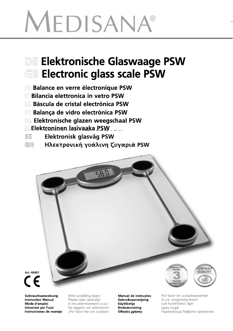 Imagen de la primera página del manual del dispositivo PSW