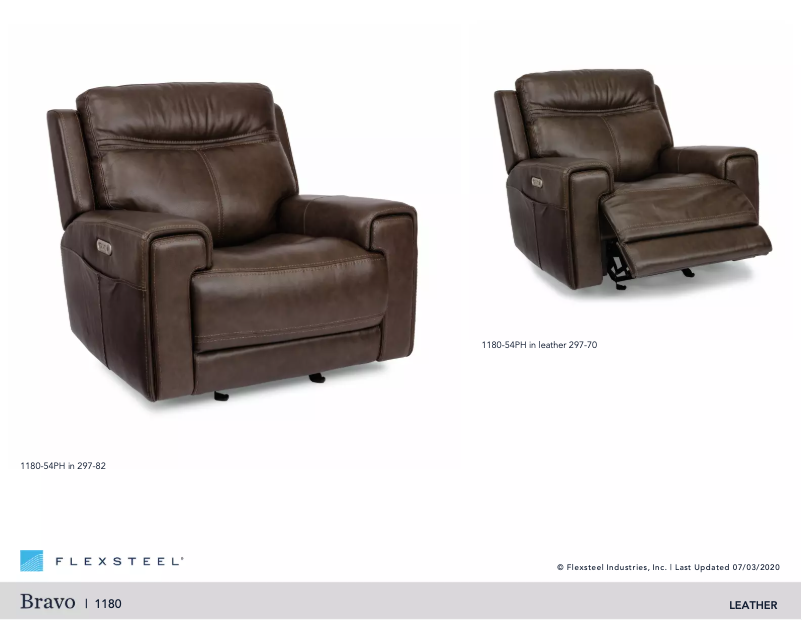 Página 1 del manual Manual de usuario Flexsteel Bravo 1180-54PH