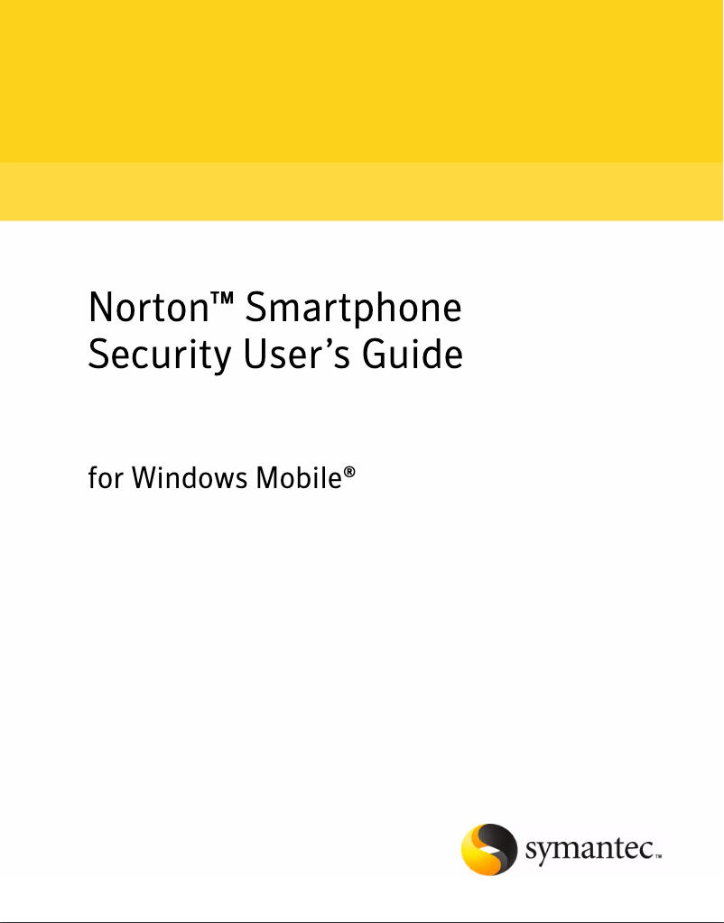Página 1 del manual Manual de usuario Symantec Norton Smartphone Security 5