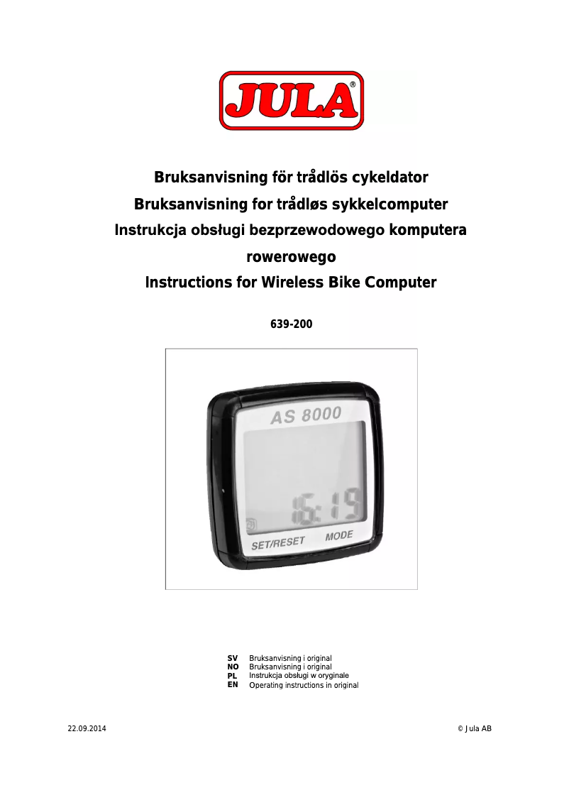 Imagen de la primera página del manual del dispositivo 629-200