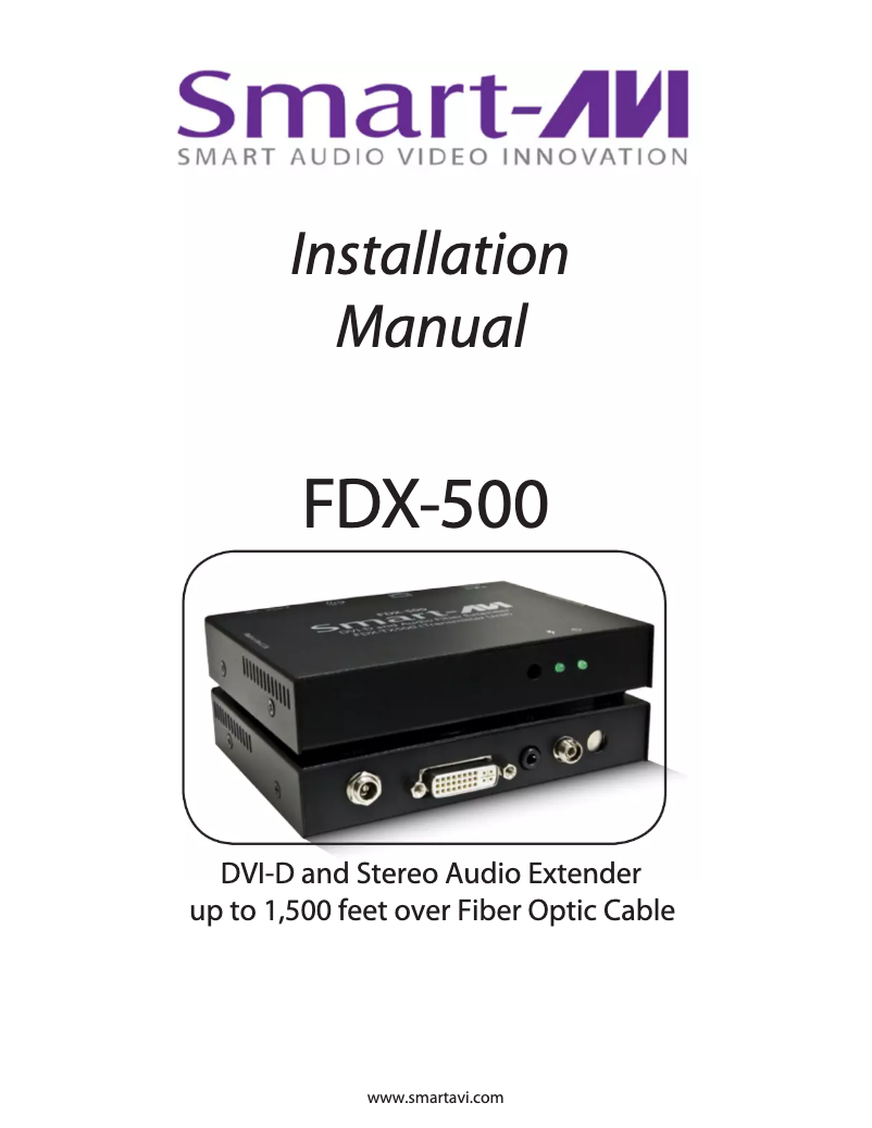 Imagen de la primera página del manual del dispositivo FDX-500S