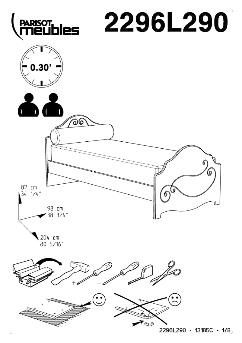 Página 1 del manual Manual de usuario Parisot Alice 2296L290
