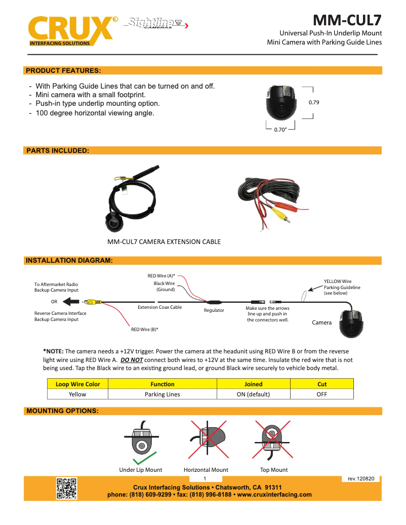 Página 1 del manual Manual de usuario CRUX MM-CUL7