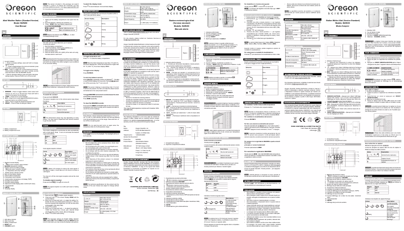 Imagen de la primera página del manual del dispositivo Alizé BAR266