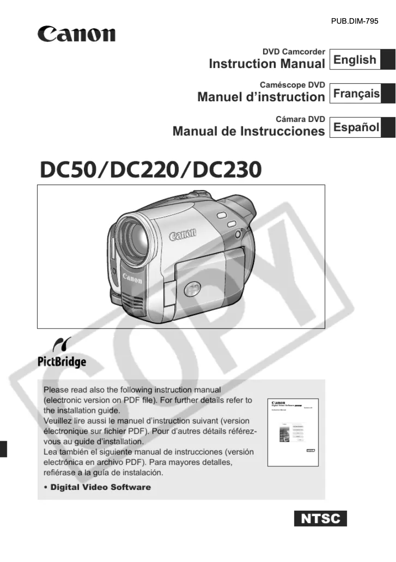 Imagen de la primera página del manual del dispositivo DC50