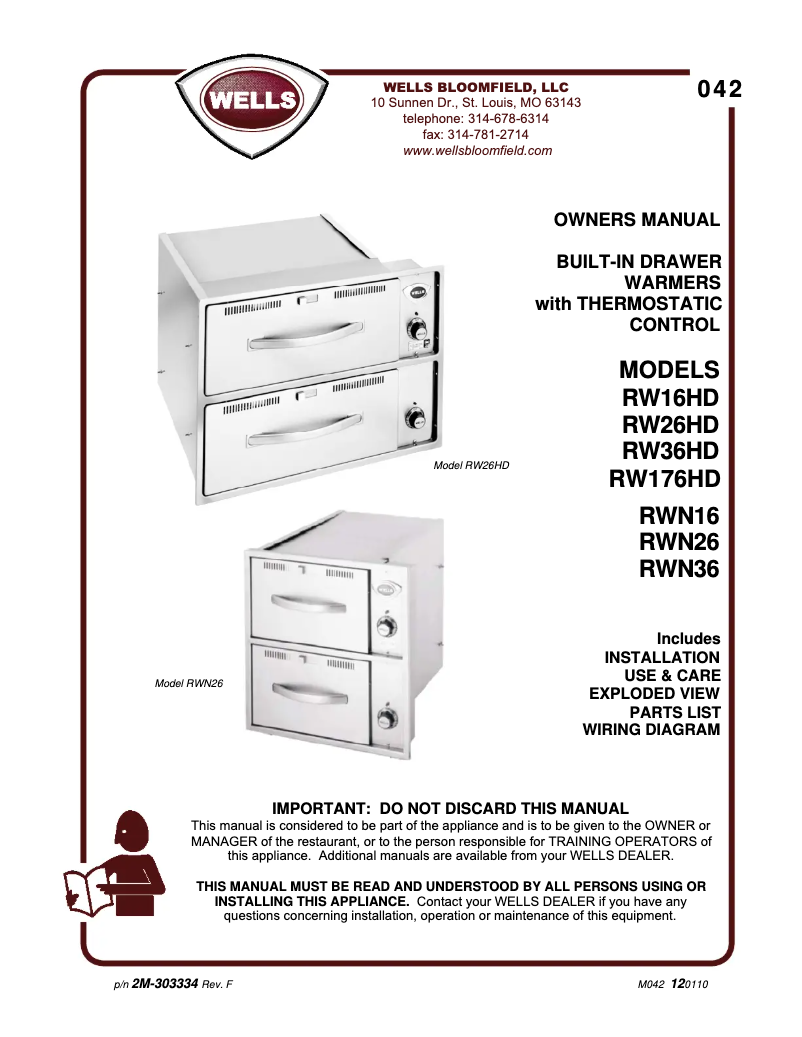 Imagen de la primera página del manual del dispositivo RW26HD