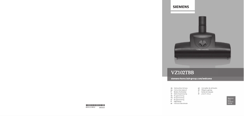 Imagen de la primera página del manual del dispositivo VZ102TBB