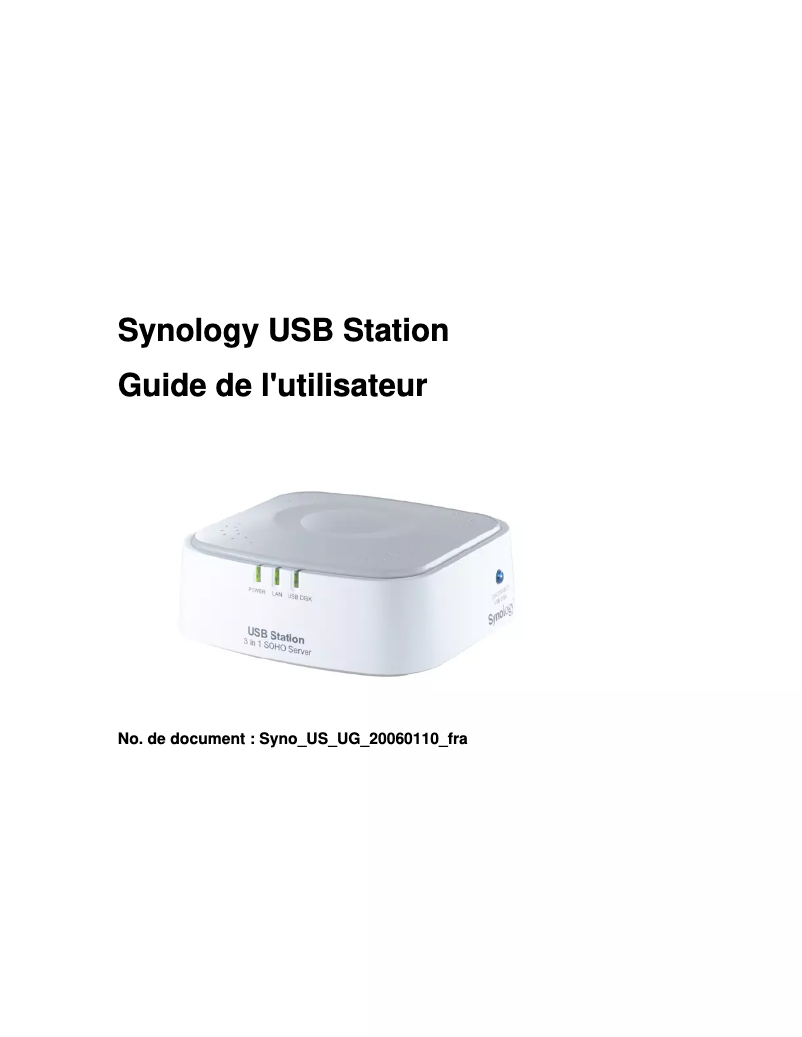 Imagen de la primera página del manual del dispositivo USB Station