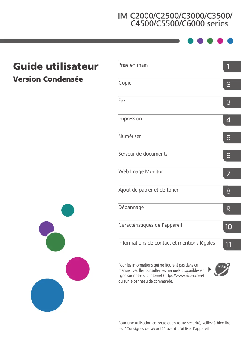 Imagen de la primera página del manual del dispositivo IM C3000LT