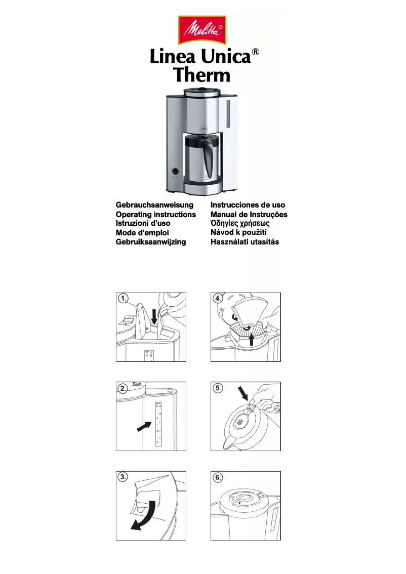 Página 1 del manual Manual de usuario Melitta LINEA UNICA Therm M8082