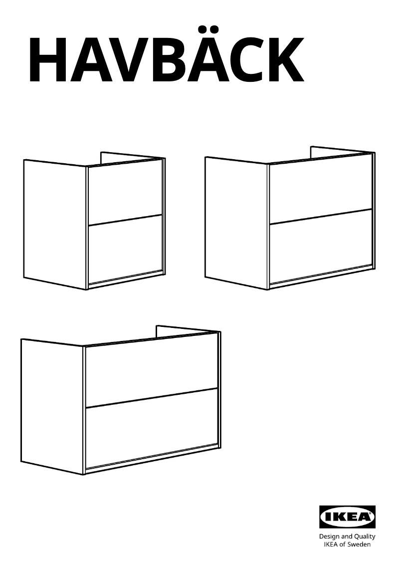 Página 1 del manual Manual de usuario Ikea HAVBÄCK 205.352.04